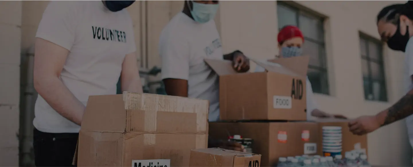 Donation drive in progress